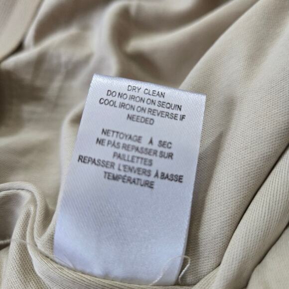 DR2 Women's Champagne Sequin Midi Skirt Medium Glam High Waist Stretch Pencil - Picture 8 of 11